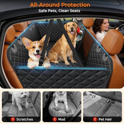 URPOWER Hard Bottom Dog Car Seat Cover - Waterproof Hammock