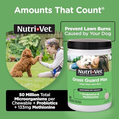 Nutri-Vet Grass Guard Chewables for Dogs, Dog Urine Support, 365 Count