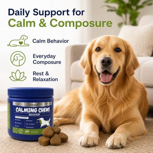 Calming Chews for Dogs, Chamomile, Valerian, 120-Pack, 120 Count