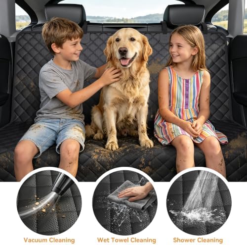 PETICON Waterproof Pet Bench Seat Cover - for Midsize & Large SUVs