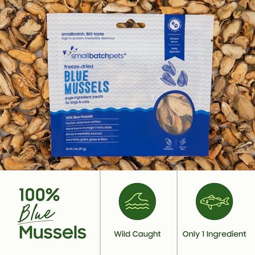 smallbatch Freeze Dried Blue Mussel High Protein Cat & Dog Treats, 2 oz