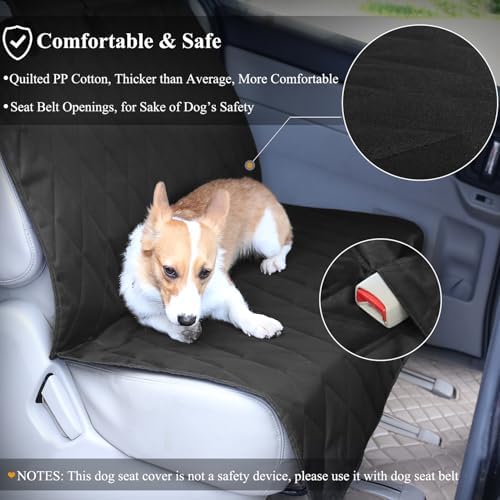 VIVAGLORY Pet Seat Protector - Black, Standard