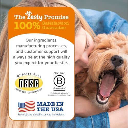 Zesty Paws Mobility Bites Joint Supplement for Dogs - Soft Chews with Glucosamine for Dogs, Chondroitin, & MSM + Vitamins C and E - Adv Chicken - 90 Count (Pack of 2)