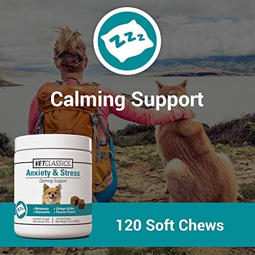 Vet Classics Anxiety & Stress Calming Support Dog Supplement, 120-Pack, 120 Count