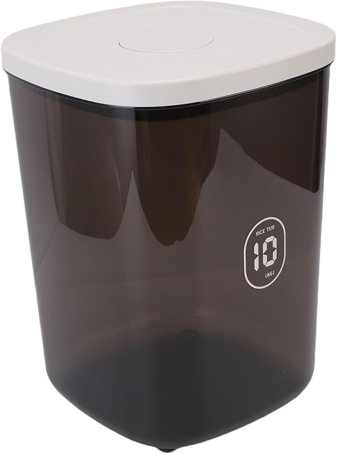 Airtight Pet Food Storage Container 10L Large Capacity Vacuum Sealed Bin for Dog Cat Food | Robust PET Plastic, Locking Lid, Keep Fresh Dry Food Storage