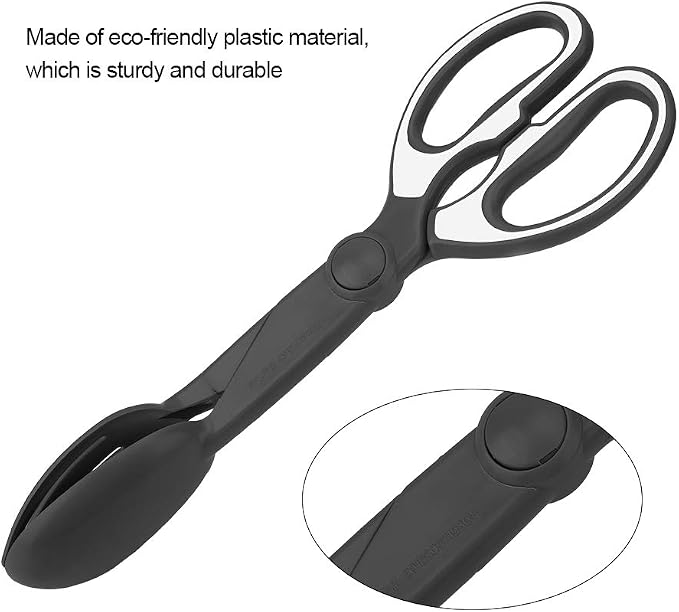 Hozee Dog Pooper Scooper, Dog Pooper Cleaner Tongs Hold Design Poop Scooper Poo Grabber Picker Flexible with Three Bright Colors for Cleaning Poo(Black)