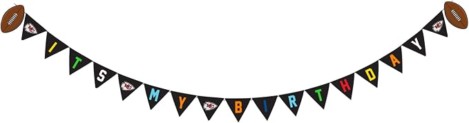 NFL Kansas City Chiefs Dog Birthday Party Set 10pcs with 1 Football Bandana Large/X-Large, Small/Medium, 10-Pack, Large