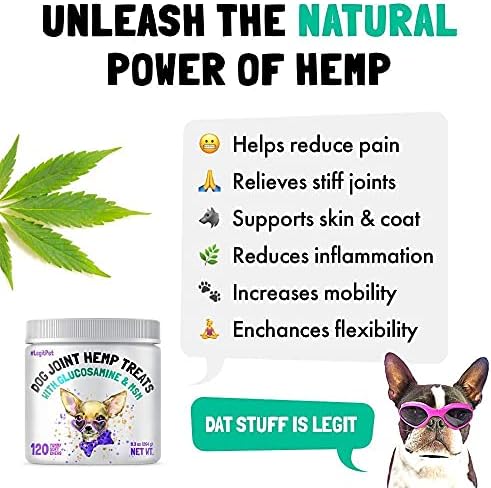 LEGITPET Calming Hemp Treats for Dogs 120 Soft Chews and Hemp Hip & Joint Supplement for Dogs 120 Soft Chews Bundle - Natural Pain Relief and Mobility - Dog Anxiety Relief - Made in USA