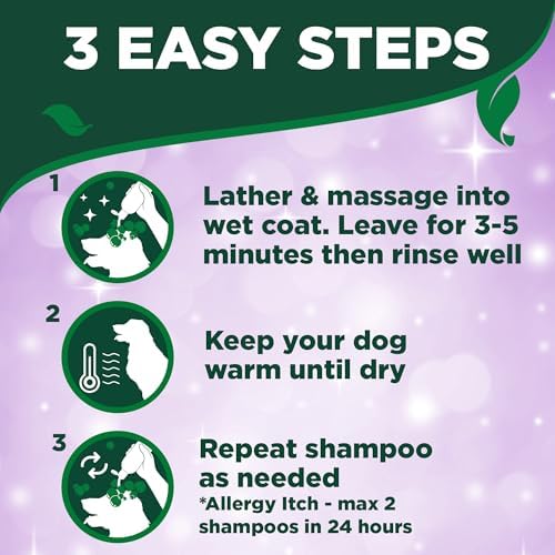 Vet's Best Hypo-Allergenic Shampoo for Dogs | Dog Shampoo for Sensitive Skin | Relieves Discomfort from Dry, Itchy Skin | Cleans, Moisturizes, and Conditions Skin and Coat , 16 oz
