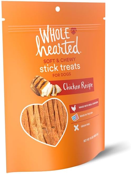 WholeHearted by Petco Grain Free Soft and Chewy Chicken Recipe Dog Stick Treats 16 oz
