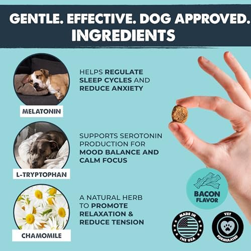 Mighty Paw Calming Chews for Dogs with Melatonin, 120-Pack, 120 Count