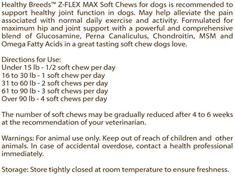Healthy Breeds English Pointer Z-Flex Max Dog Hip and Joint Support 180 Count