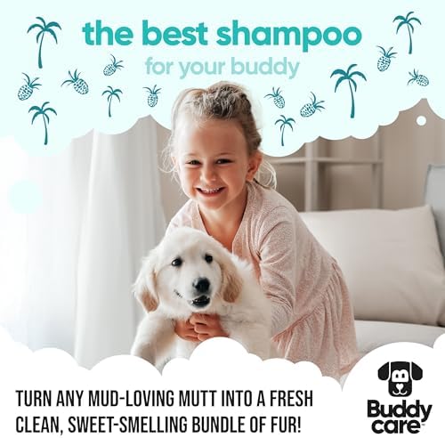 Tropical Dog Shampoo by Buddycare | Deep Cleansing Shampoo for Dogs | Tropical Scented | with Aloe Vera and Pro Vitamin B5 (33.8oz)