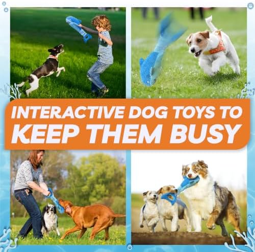 LEGEND SANDY Large Squeaky Dog Toys to Keep Them Busy, Interactive Plush Dog Toy,Crinkle Tug of War Dog Chew Toy for Small, Medium, and Large Dogs | Soft Plush Pet Toy，Puppy Chew Toy for Small Medium Large Breeds for Teething