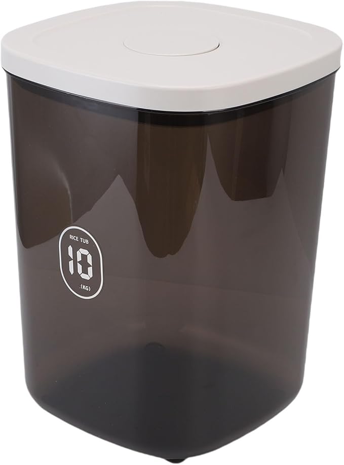 Airtight Pet Food Storage Container 10L Large Capacity Vacuum Sealed Bin for Dog Cat Food | Robust PET Plastic, Locking Lid, Keep Fresh Dry Food Storage