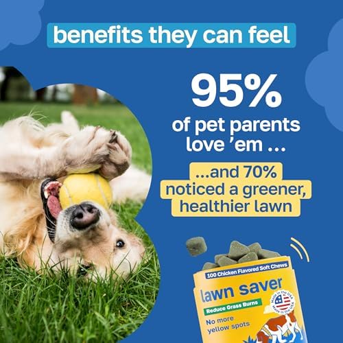 Happy Paws Lawn Saver Supplement, Dog Probiotics, 100 Soft Chews