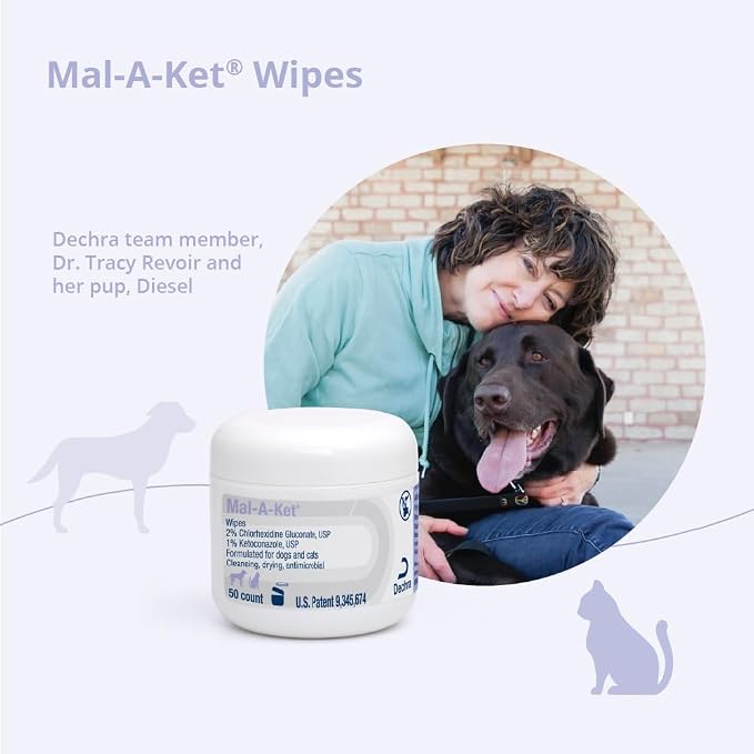 Mal-A-Ket Wipes, 2.25" Round, jar,50 Count (Pack of 2)