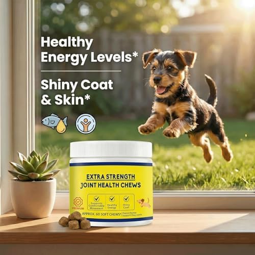 Extra Strength Joint Health Chews, Joint Health Chews, with Natural Eggshell Membrane,Comprehensive Joint Care, 60 Soft Chews (1pcs)