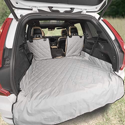 Plush Paws Convertible Cargo Liner - Regular Grey, Diamond Stitching