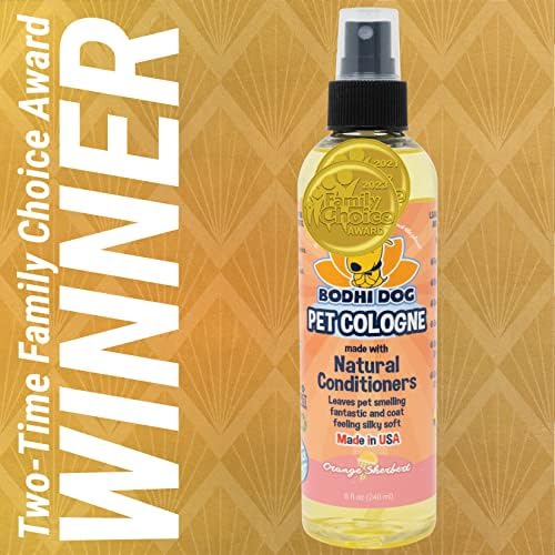 Bodhi Dog Premium Dog Cologne - Deodorizing Dog Perfume & Conditioner for Dogs & Cats - Natural Long Lasting Spray for Pets - Gentle & Safe Formula, Made in USA (Orange Sherbert 8 Fl Oz)