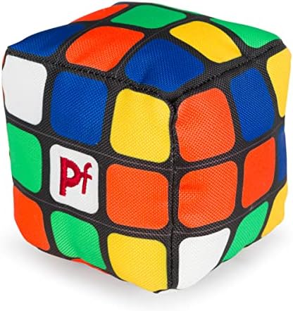 Petface Retro Puzzle Cube Plush Dog Toy with Built-in Squeaker (Pack of 1) | Durable & Lightweight, Engaging Retro Design, Pet Friendly Materials, Fun for Play & Cuddle Sessions