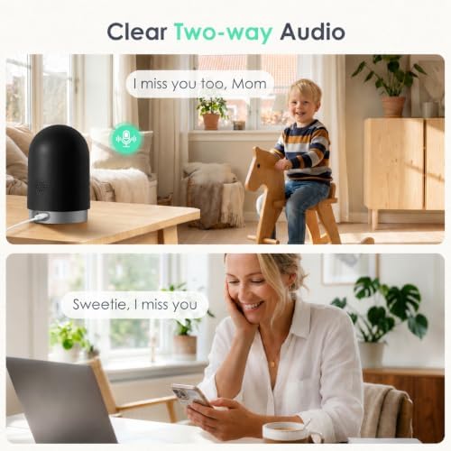 YOTON 2K Indoor Camera, 5G Wi-Fi Baby Monitor Pet Camera w/Motion Tracking