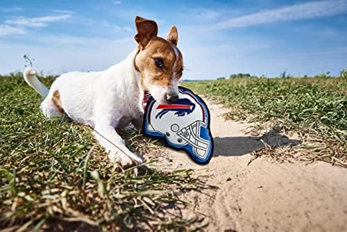 The 1st Ever Tough but Smooth Dog Toy NFL Buffalo Bills Football Helmet Tough Pet Toy. A Premium Quality Doggie Toy with Built-in Squeaker. Sports Fans Favorite Chew Toy