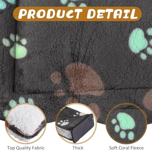 Tuanse 4 Pack Soft Pet Bed Mat Small Dog Crate Fleece