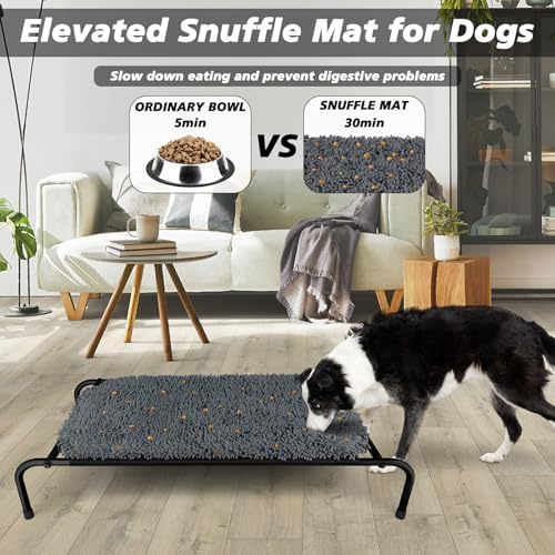 Rundik Snuffle Mat for Dogs, Interactive Puzzle Toys Feeding Games for Pets | 23'' x 40'' Elevated Sniff Mat for Boredom Helps Slow Eating and Keep Busy Encourages Natural Foraging Skills Stress Relief