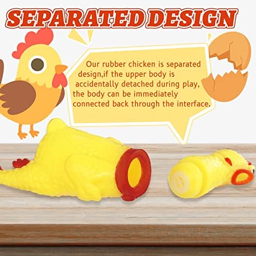 Zddaoole 20 Pcs Squeaky Rubber Chicken,Practical Jokes Screaming Chicken,Prank Novelty Toys for Dog Games Noise Maker Party Favors