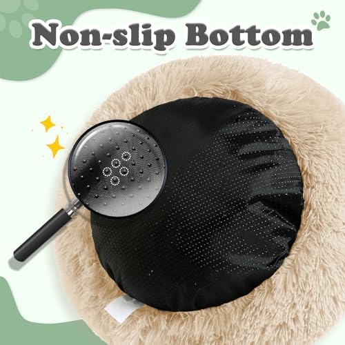 JOLLYVOGUE 23" Calming Donut Dog & Cat Bed