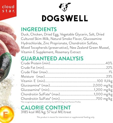 DOGSWELL Hip & Joint Grillers Dog Treats, Duck, 10 oz. Pouch