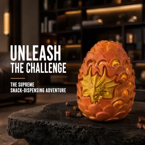 Dragon Egg Dog Chew Toys for Power Chewers - Toughest Indestructible | Treat Dispenser for Medium Large Aggressive Heavy Chewers, Interactive Puzzle, Easy Clean