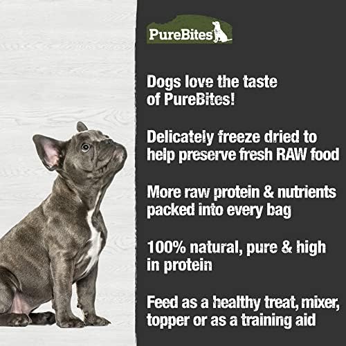 PureBites Beef Freeze Dried Dog Treats, 1 Ingredient, Made in USA, 8.8oz