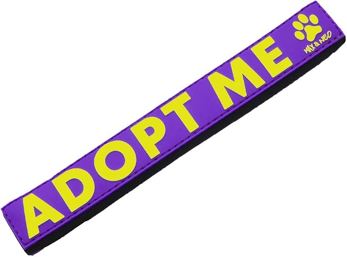 Max and Neo Leash Sleeves Adopt ME - We Donate 1 for 1 to Dog Rescues for Every Product Sold (Purple/Double)