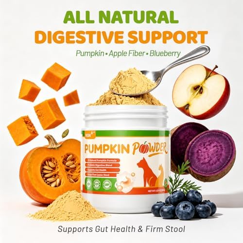 Pumpkin Powder for Dogs - Fiber Supplements Pumpkin Puree for Dogs