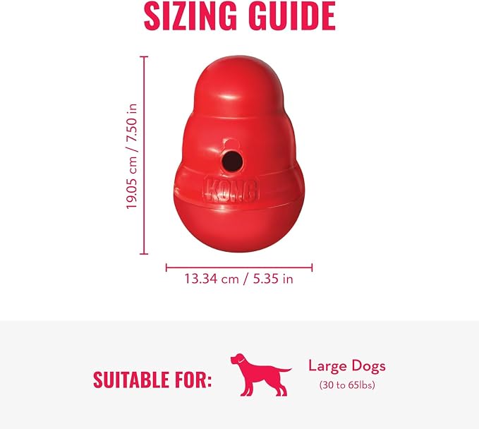 KONG Wobbler, Interactive Treat-Dispensing Dog Toy, for Medium/Large Dogs | Interactive Treat-Dispensing Toy & Slow Feeder That Supports Healthy Eating & Keeps Dogs Mentally Busy