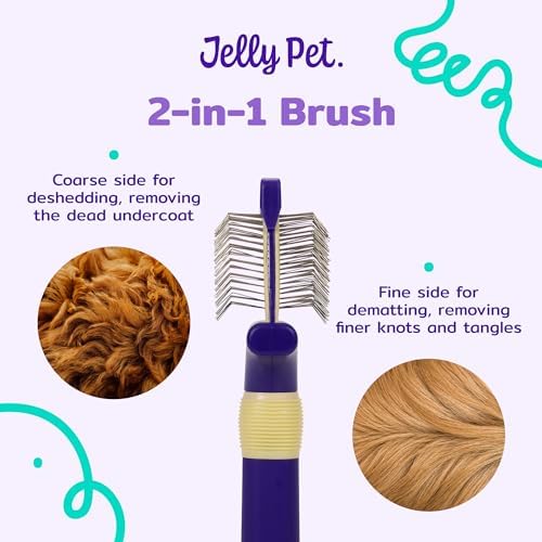 Jelly Pet Double Sided Dog Slicker Brush, Small, Purple