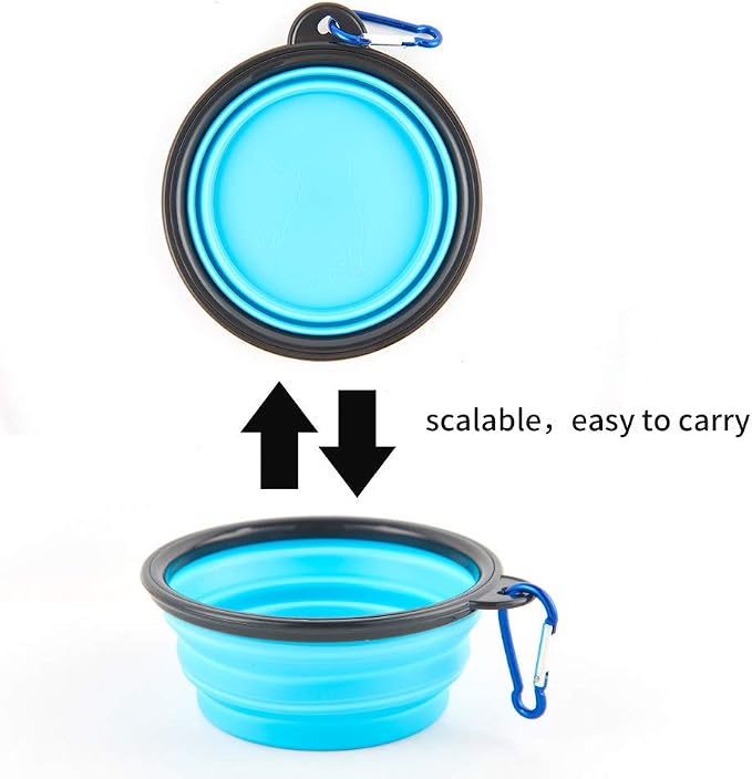 Collapsible Dog Bowls, Pack of 5