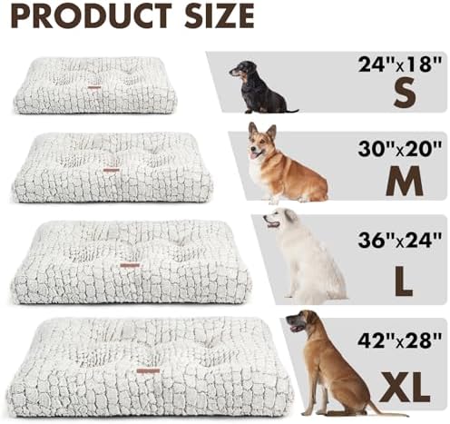 Dog Bed Crate Pad for Small Dogs 30"x20" Coffee