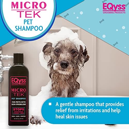 EQyss Micro-Tek Pet Shampoo (16 Ounce) - Stops Scratching, Itching, Biting, or Licking Hot Spots