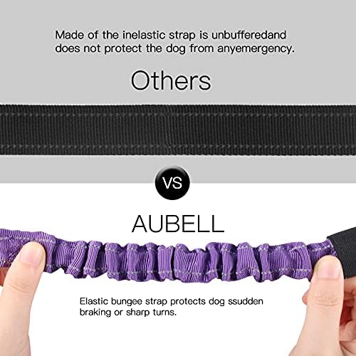 AUBELL Dog Seat Belt for Car - 2-Pack Set, Black+Purple