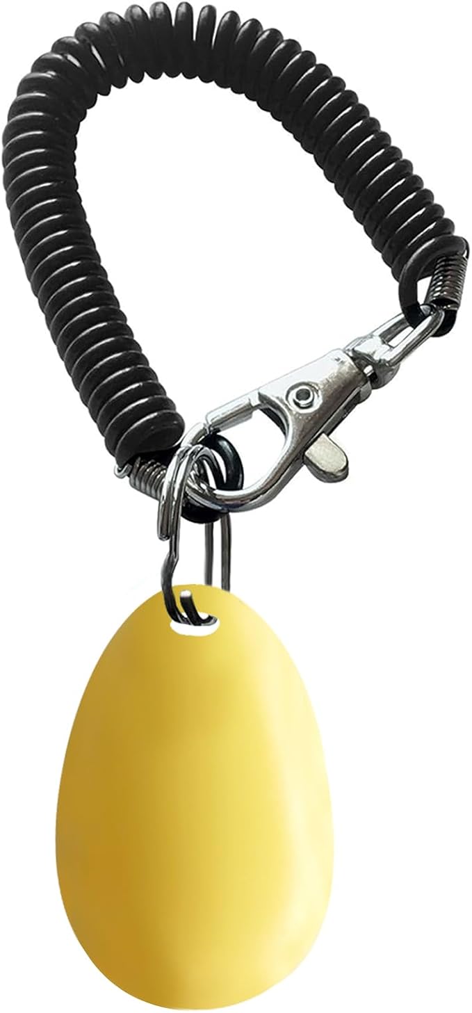 BONSO Dog Training Clicker with Wrist Strap, Yellow