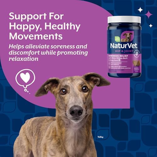 NaturVet Aches & Discomfort Plus Hemp Supplement for Dogs - 60 Soft Chews