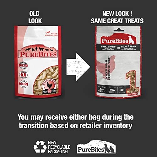 PureBites Chicken Single Ingredient Freeze Dried Dog Treats, 18.5 oz