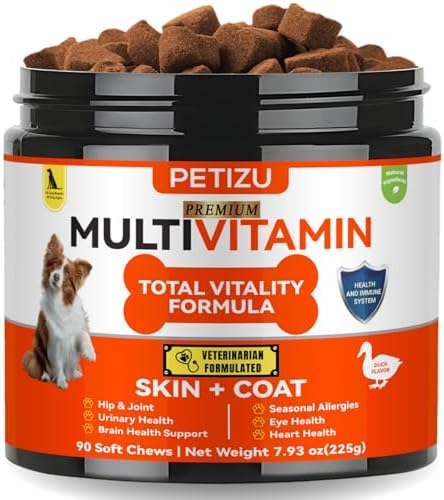 Dog Vitamins Chews- Treats – Glucosamine Chondroitin for Joint Support + Digestive Enzymes & Probiotics – for Small Large Breeds-Vitamins Multivitamin for Skin, Coat & Immune Health