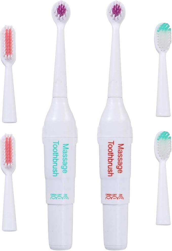 TEHAUX Professional Electric for Pets Acoustic Cleaning Brush with 2 Replacement Heads Lightweight Portable Dog and Cat for Travel and