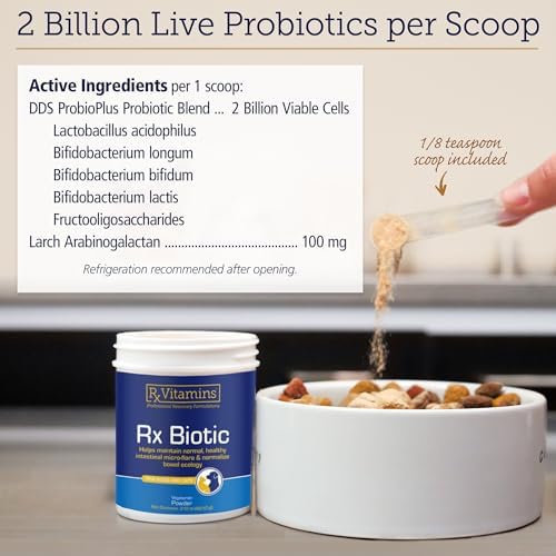 Rx Vitamins Rx Biotic - Probiotic Powder for Dogs and Cats - 2.12oz