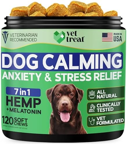 Hemp Calming Chews for Dogs, Melatonin, 120 Chews