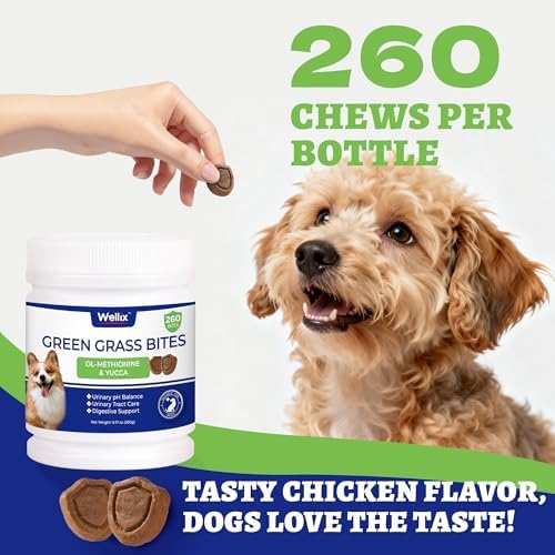 Wellix Grass Savers for Dogs Urine, Green Lawn Chews for Dog, 9.17 oz
